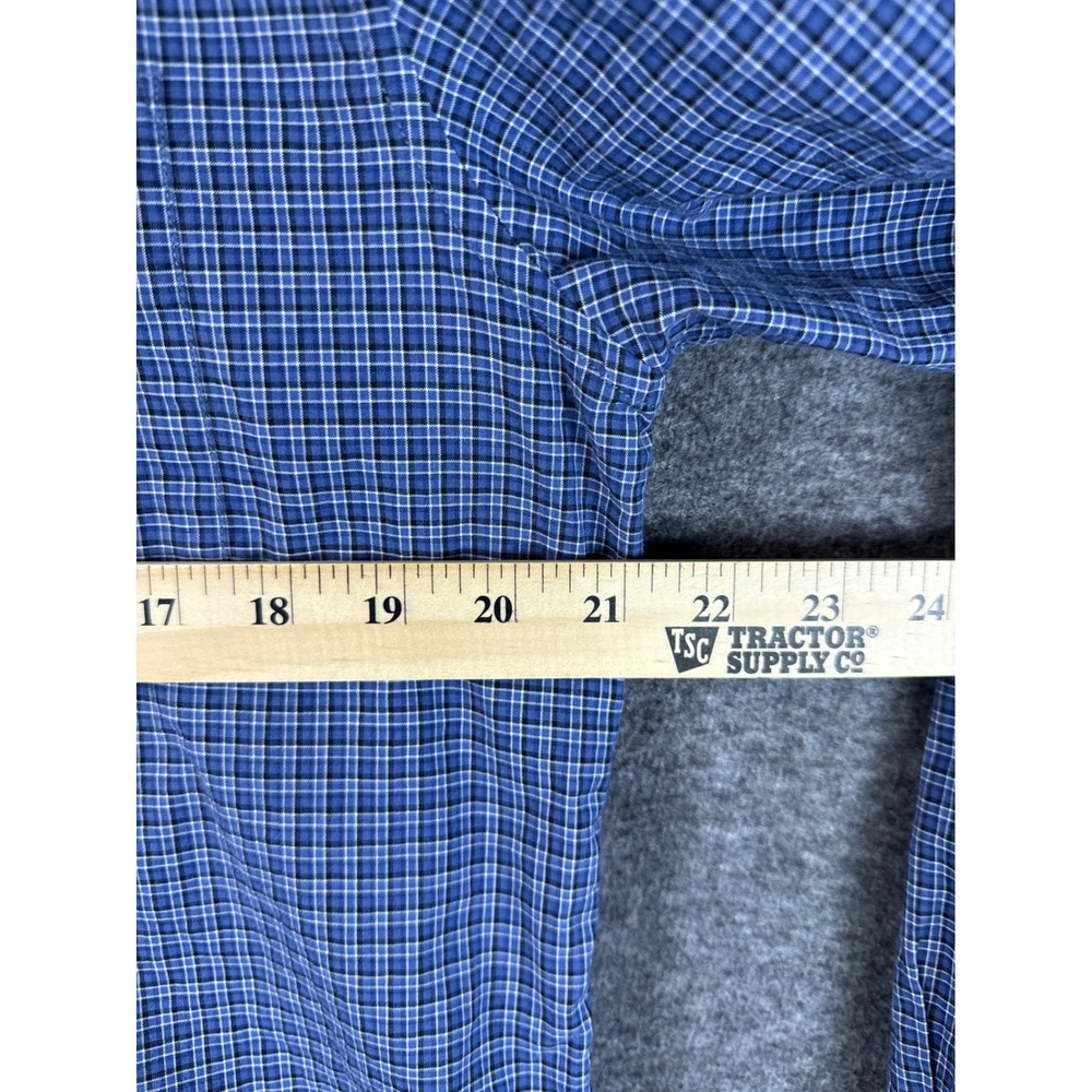 John Varvatos USA Blue Micro‎ Check Long Sleeve Button Down Career Shirt Mens L - Picture 5 of 10